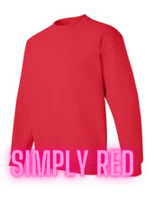 Load image into Gallery viewer, LOVE military: on Fridays we wear RED sweatshirts (crewnecks)