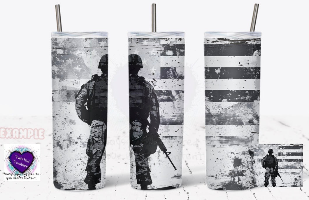 American Flag Soldier Design