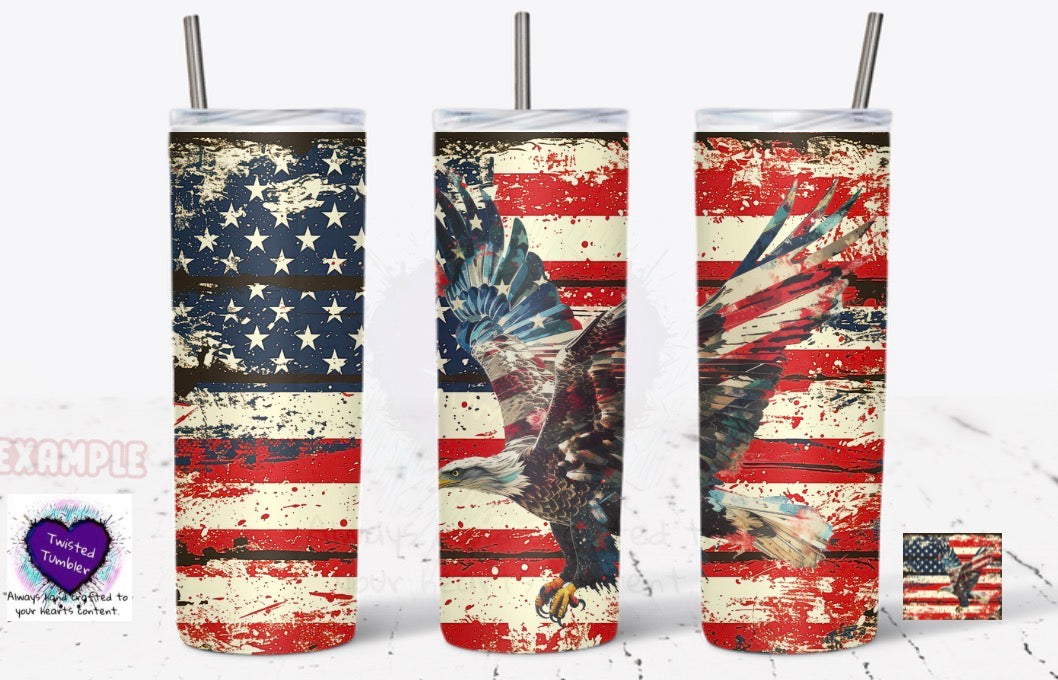 American Flag with Eagle Design