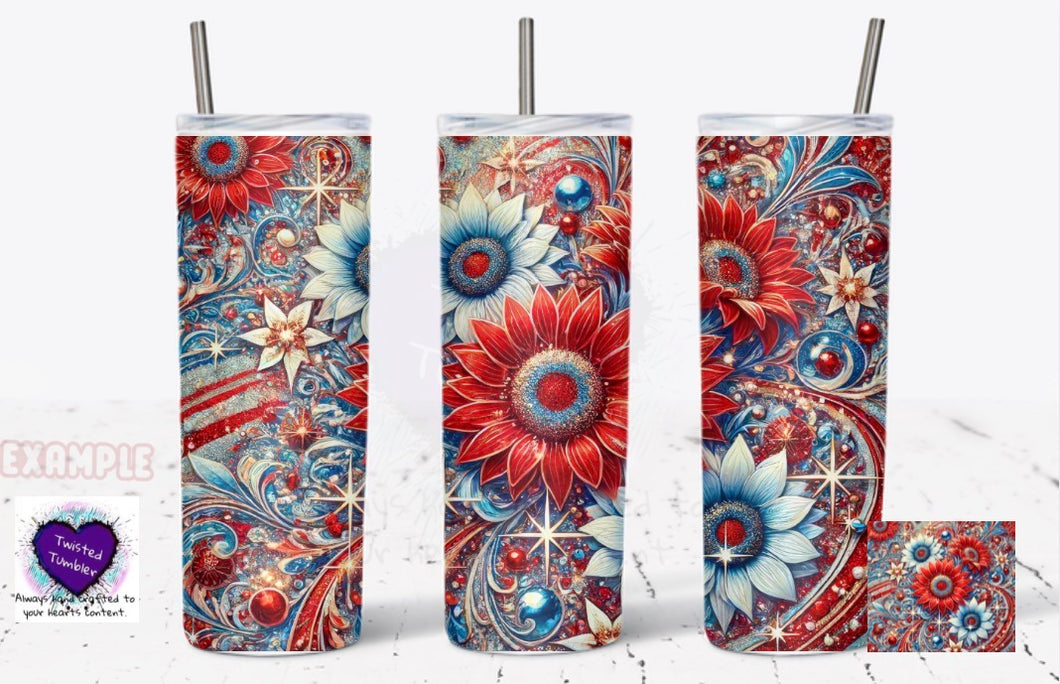 American Flower Patriotic Design