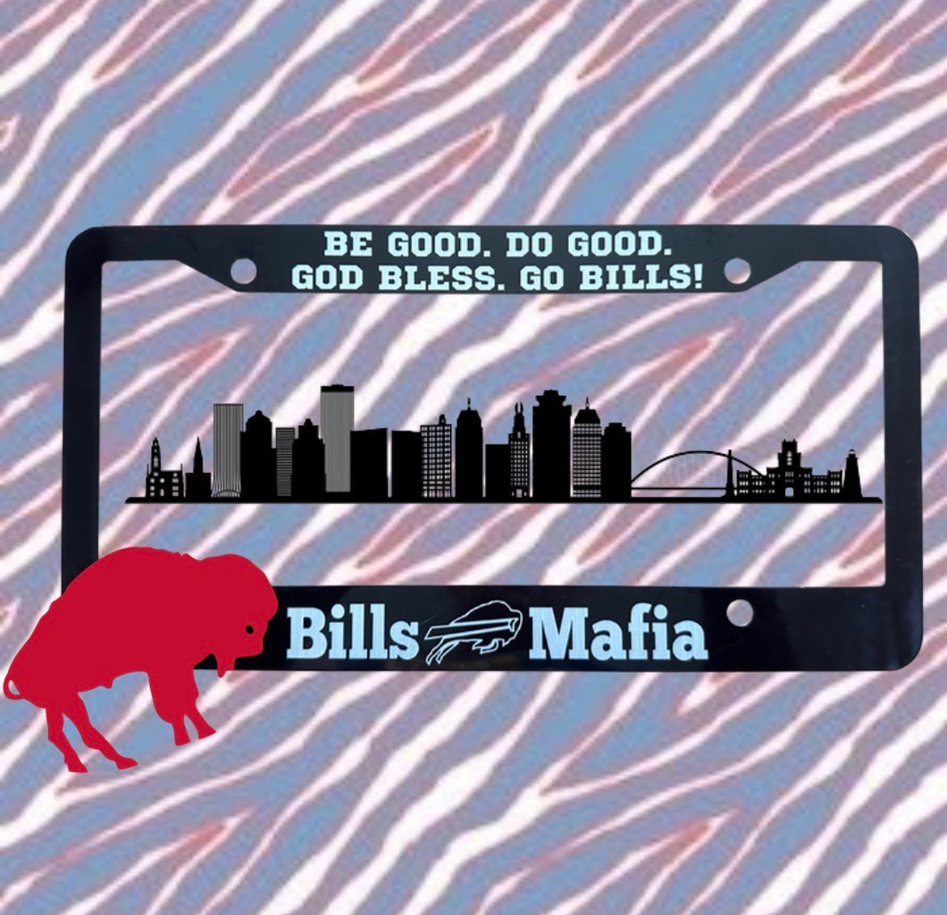 Black Bills Mafia license plate cover