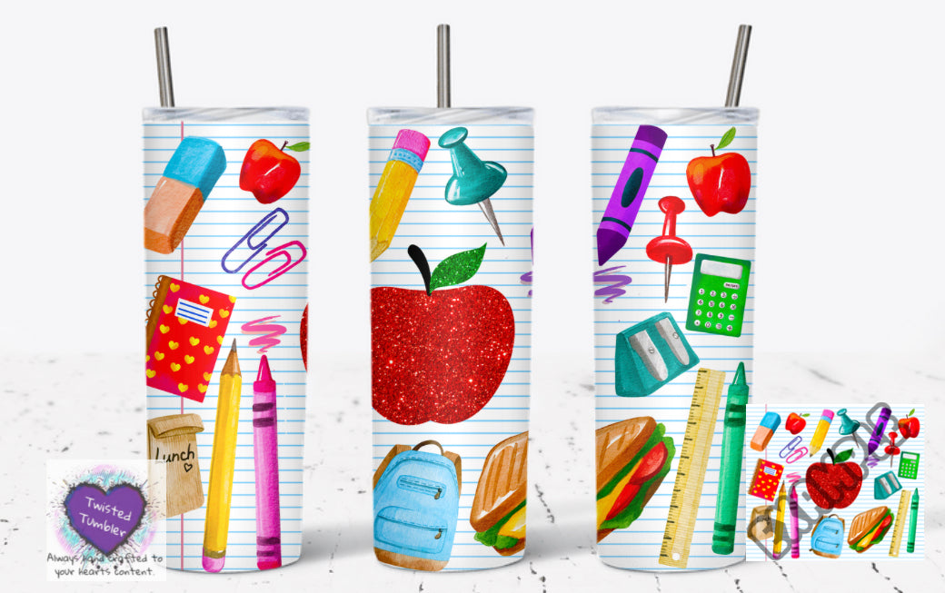 Teacher Doodles v2 20oz double wall tumbler