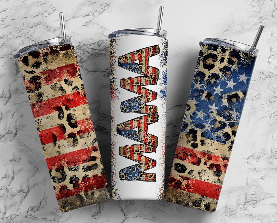 Patriotic Mama 20 oz double walled tumbler