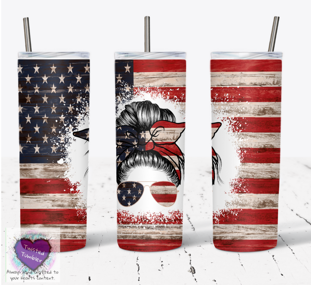 Patriotic 20 oz double walled tumbler-V1M