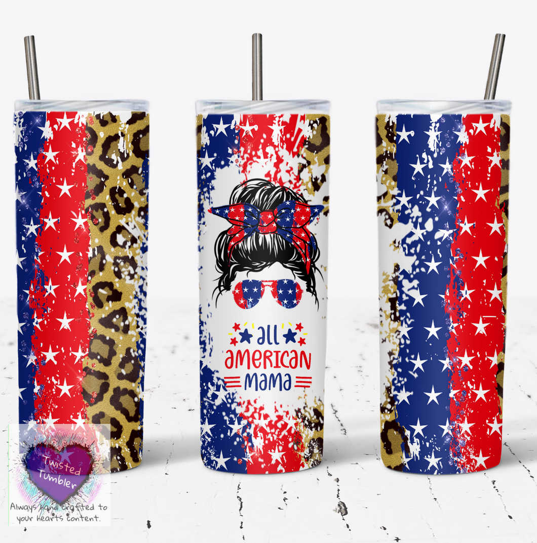 Patriotic Mama 20 oz double walled tumbler-5V2