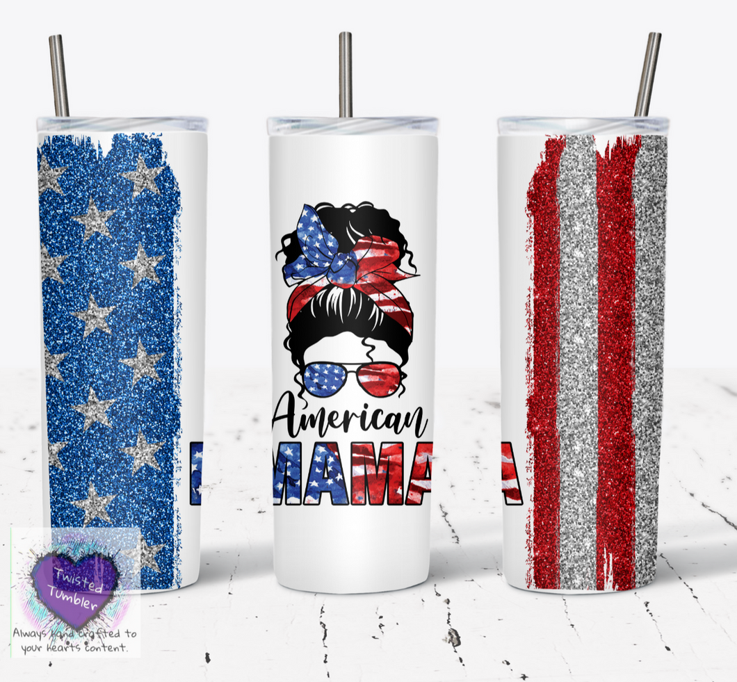 Patriotic Mama 20 oz double walled tumbler-5V3