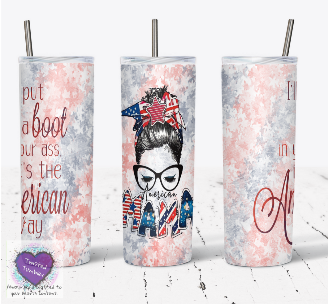 Patriotic Mama 20 oz double walled tumbler-5V4