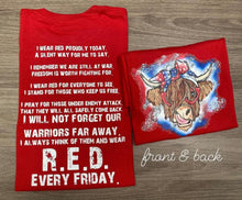 Load image into Gallery viewer, We wear RED on Fridays
