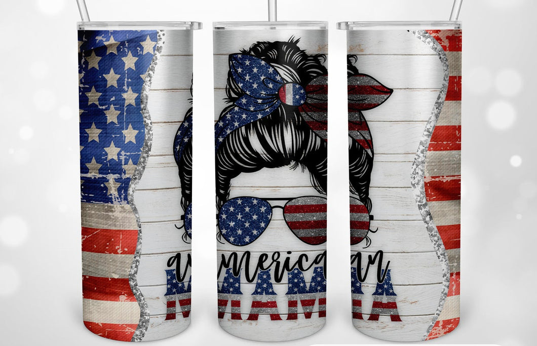 Patriotic Mama v2 20 oz double walled tumbler