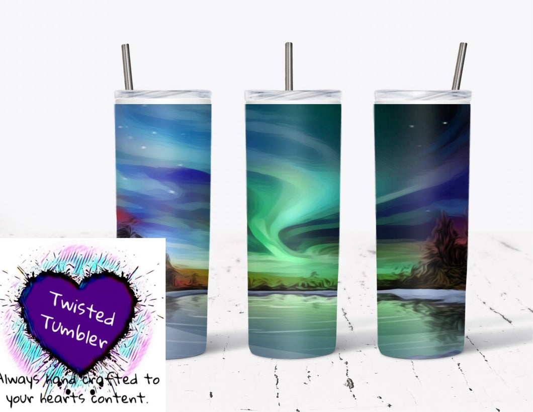 Northern lights c3 20 oz double walled tumbler